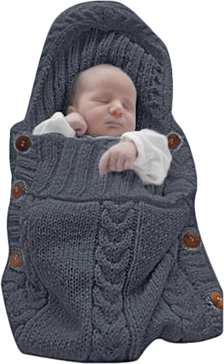 CozyNest Baby Wrap Beige Nyfödd Filt Mjuk Sovsäck för Värme och Komfort