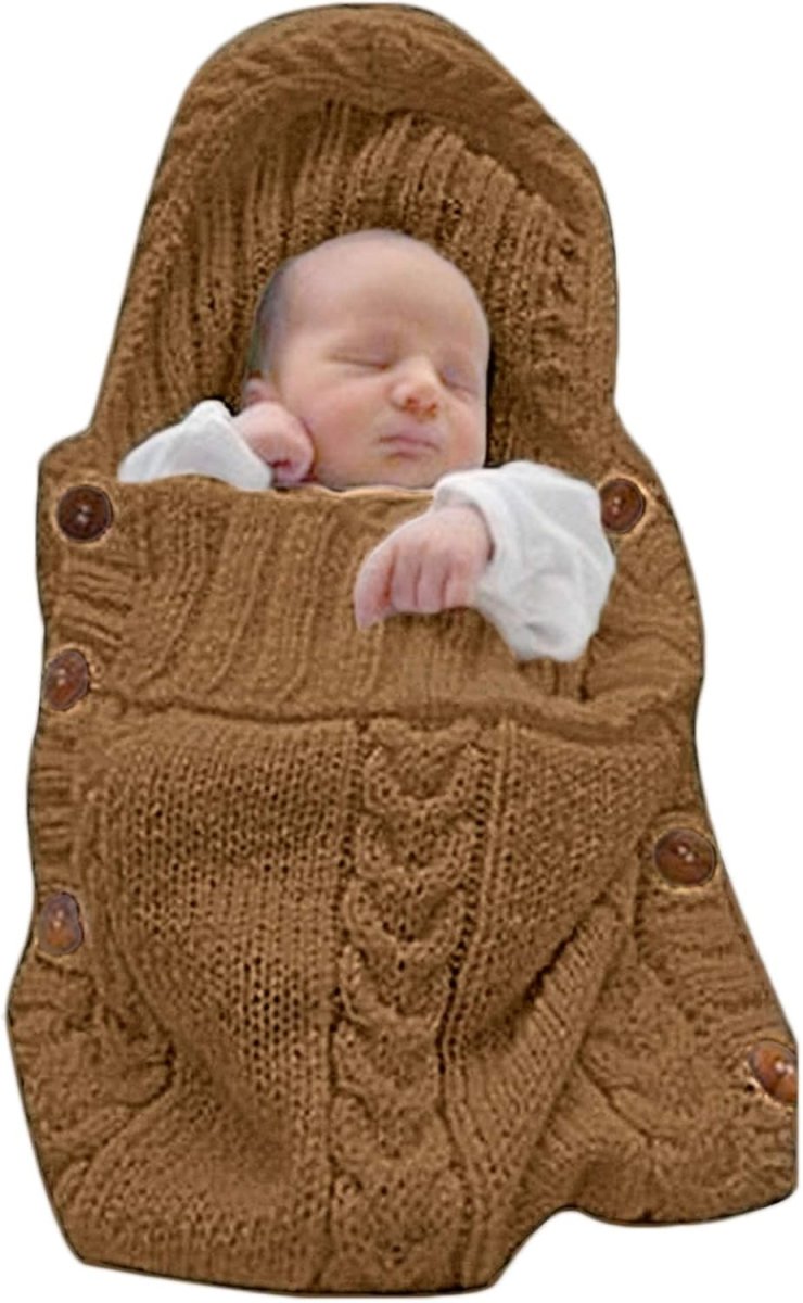 CozyNest Baby Wrap Beige Nyfödd Filt Mjuk Sovsäck för Värme och Komfort