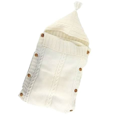 CozyNest Baby Wrap Beige Nyfödd Filt Mjuk Sovsäck för Värme och Komfort