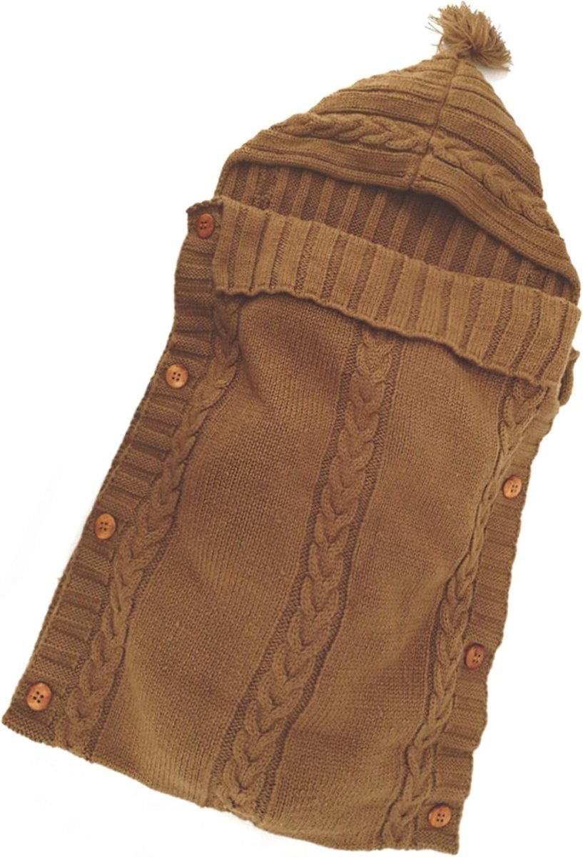 CozyNest Baby Wrap Beige Nyfödd Filt Mjuk Sovsäck för Värme och Komfort