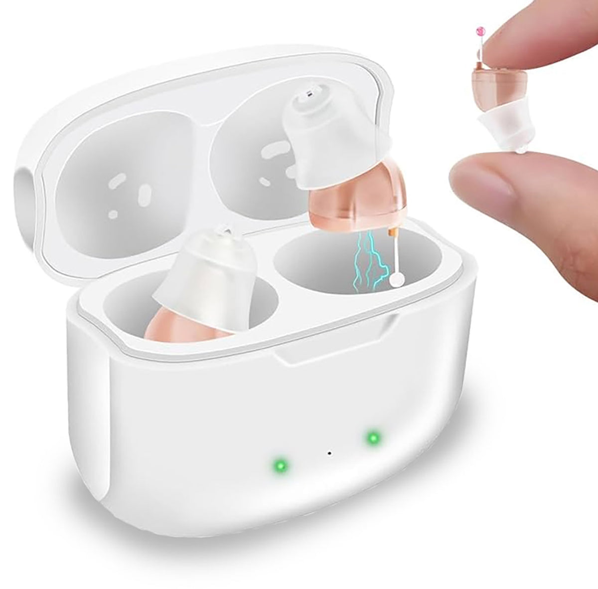 Diskrete 16-kanals digitale høreapparater med genopladeligt og usynligt design