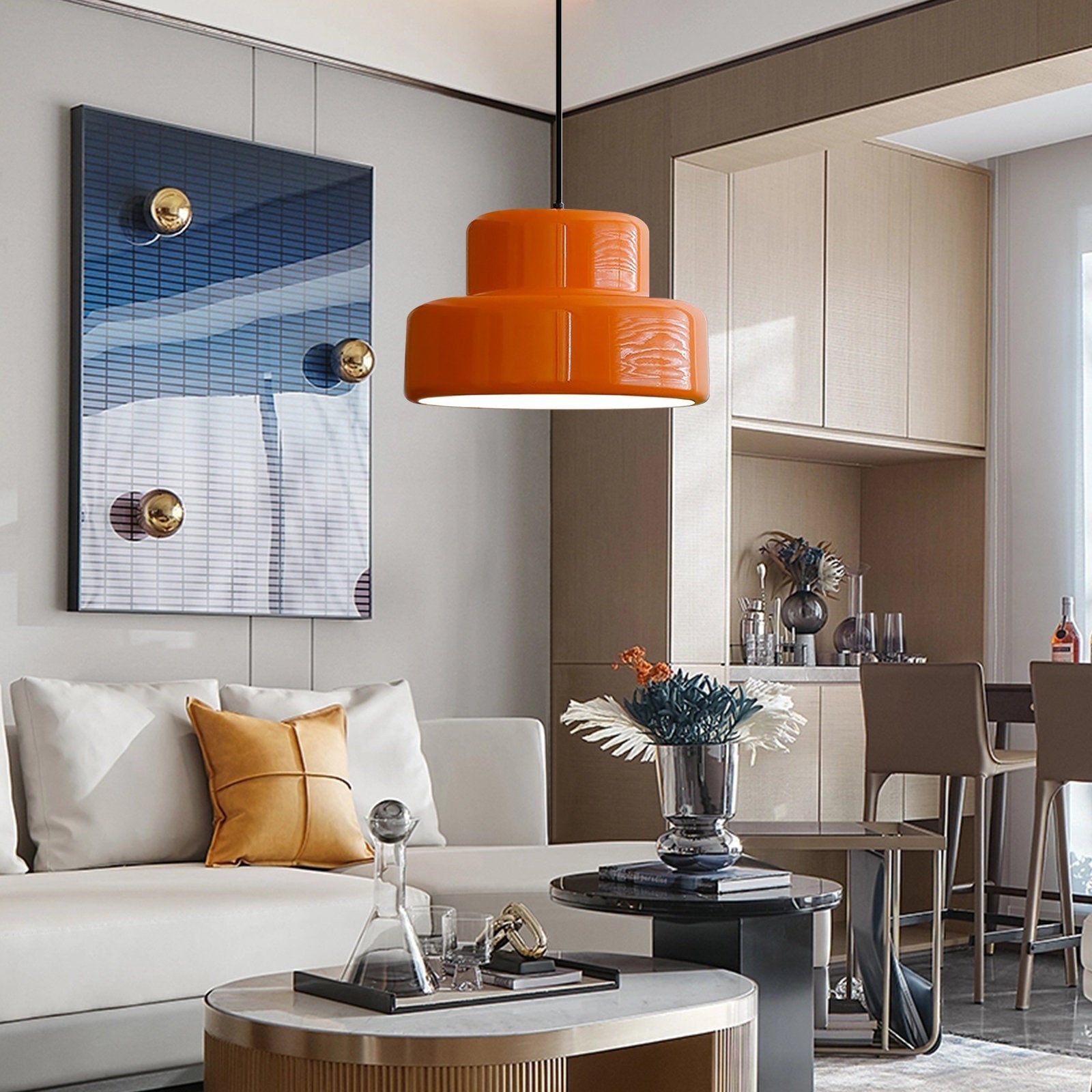 Lunara Geometric Bauhaus Pendant Lamp for Dining Room