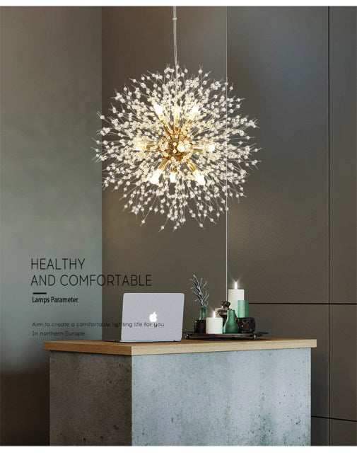 Závěsná lampa AstraLume Dandelion Crystal s nastavitelnou výškou