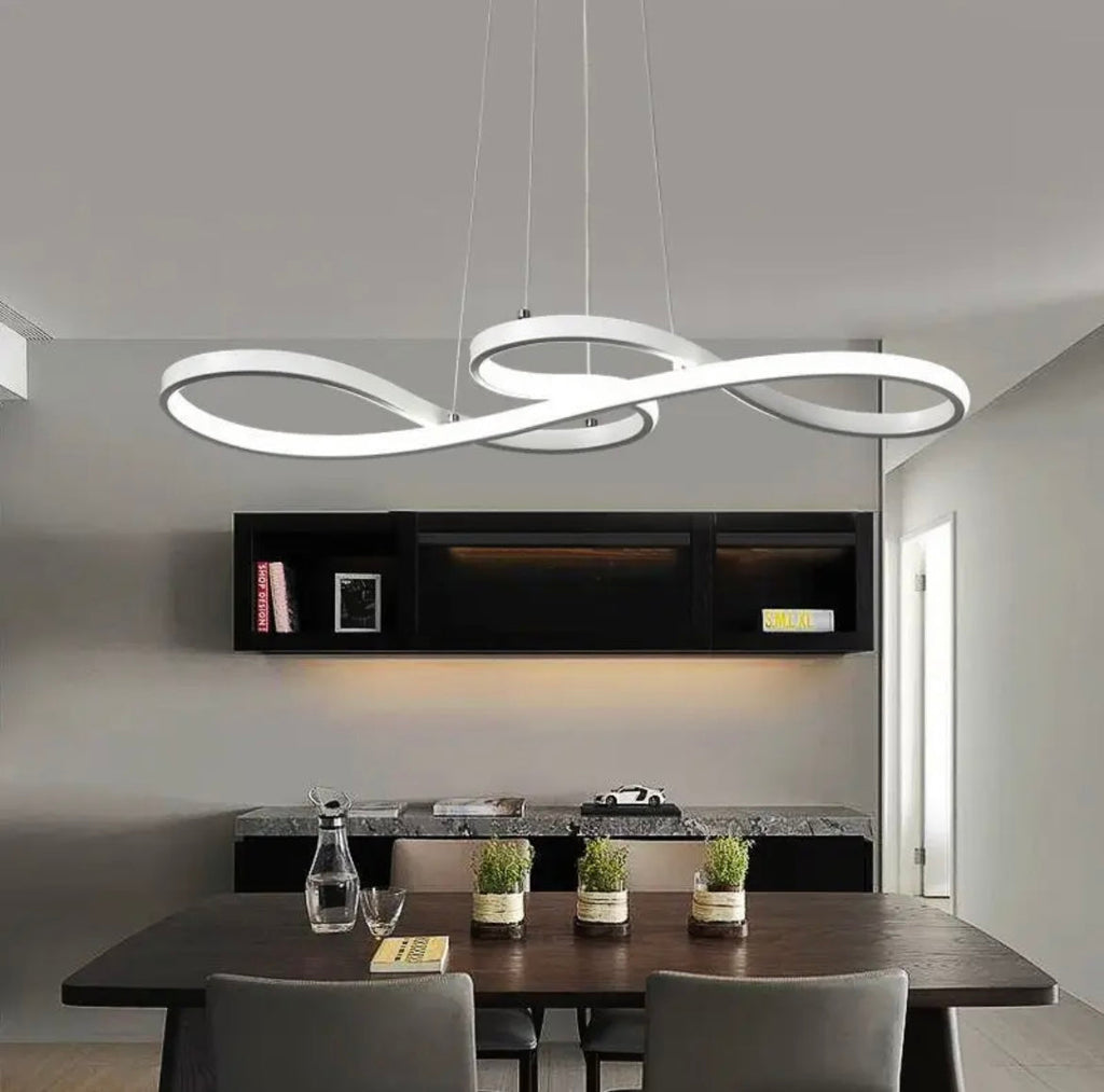 Nordic Inspired Creative Pendant Lamp in Aluminium Finish