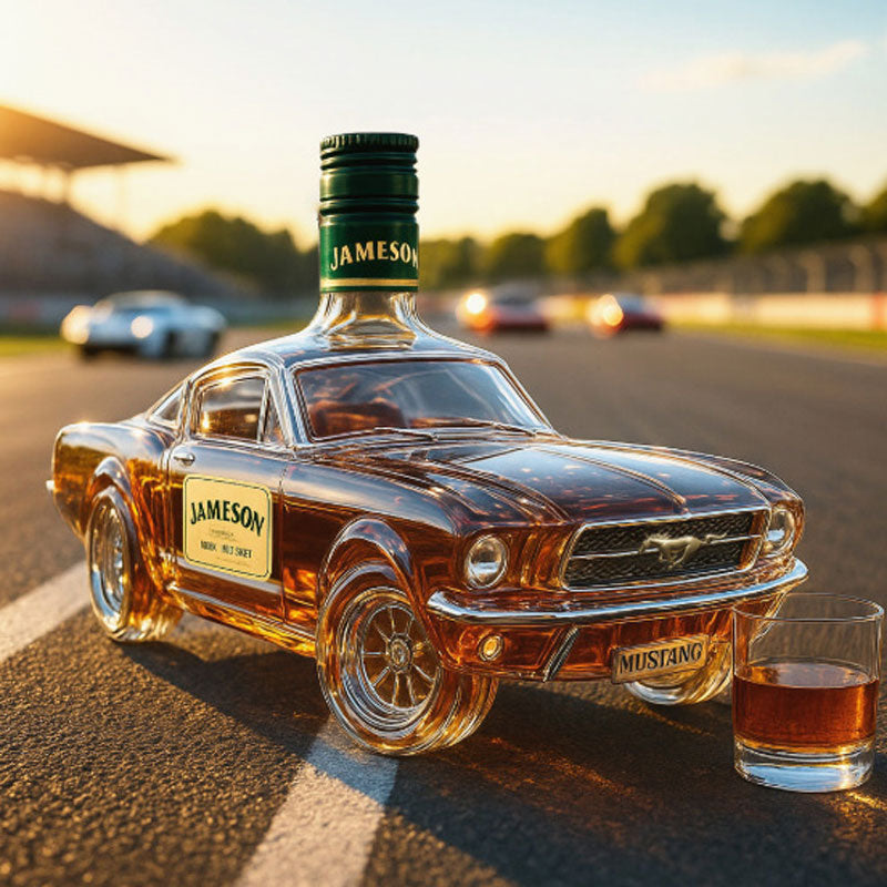 NovaCrest Stallion Inspired 3D Glass Whiskey Decanter For Home Bar