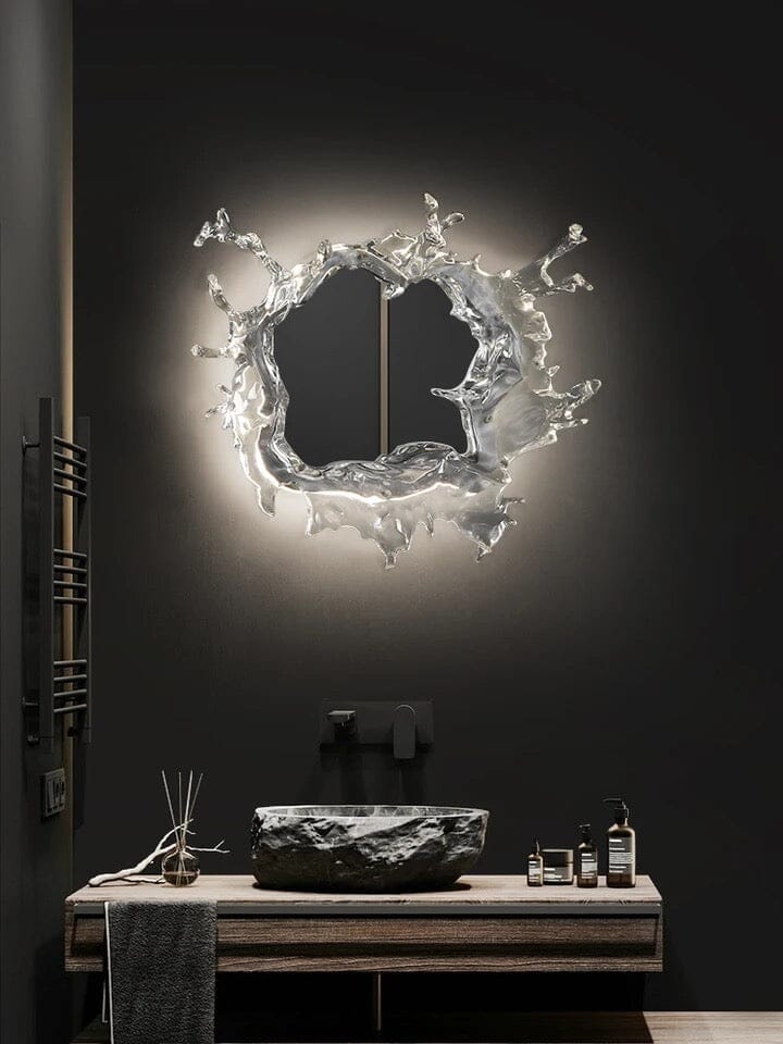 Water Splash LED Mirror Wall Lamp With Waterproof Resin Design