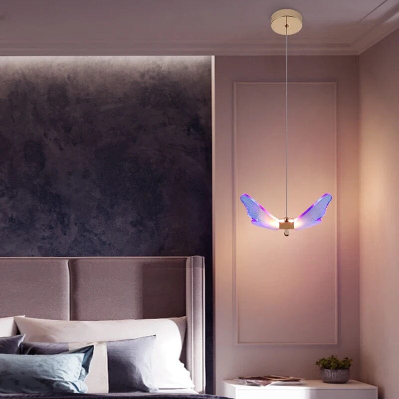 LED motýlí nástěnné světlo s jednoduchou instalací a přiloženým montážním materiálem