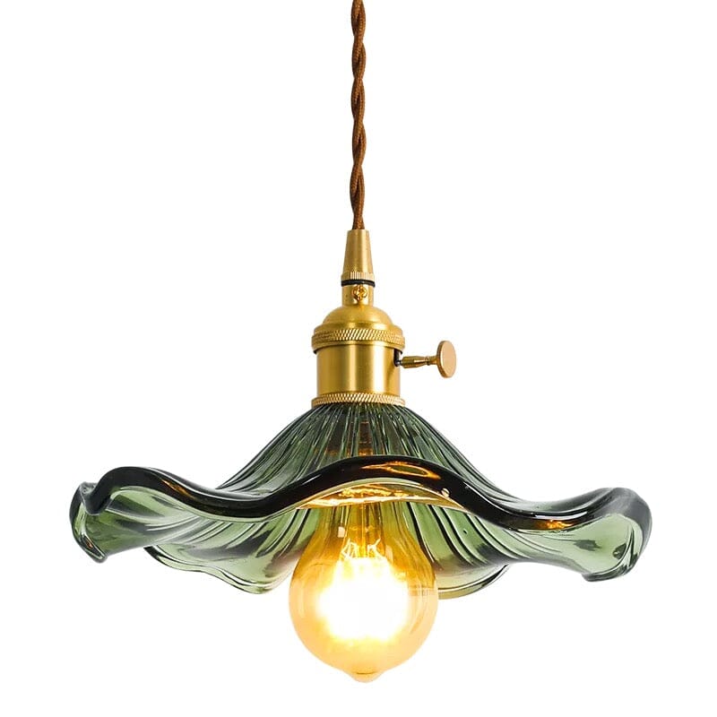 Lámparas colgantes de vidrio Lyra con forma de flor para decoración nórdica en sala de estar