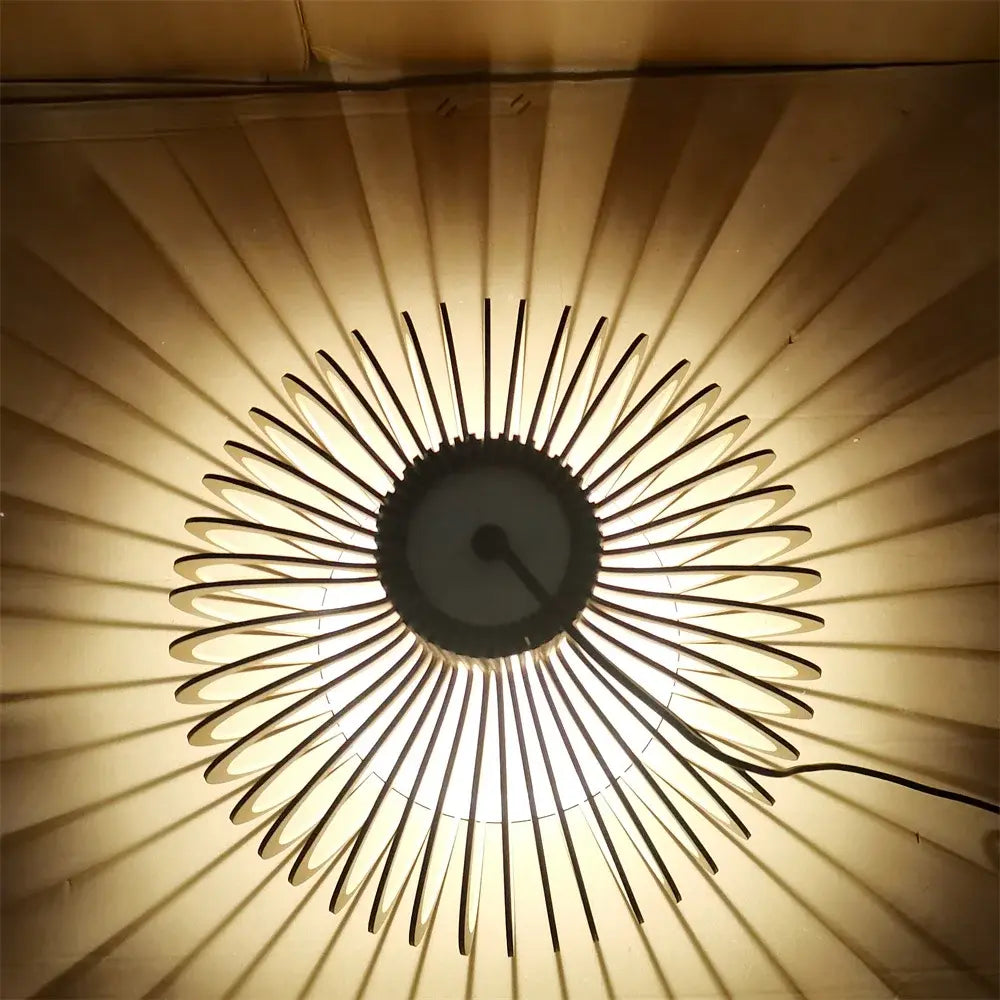 AuroraOak Rustic Wood Pendant Light for Cozy Homes