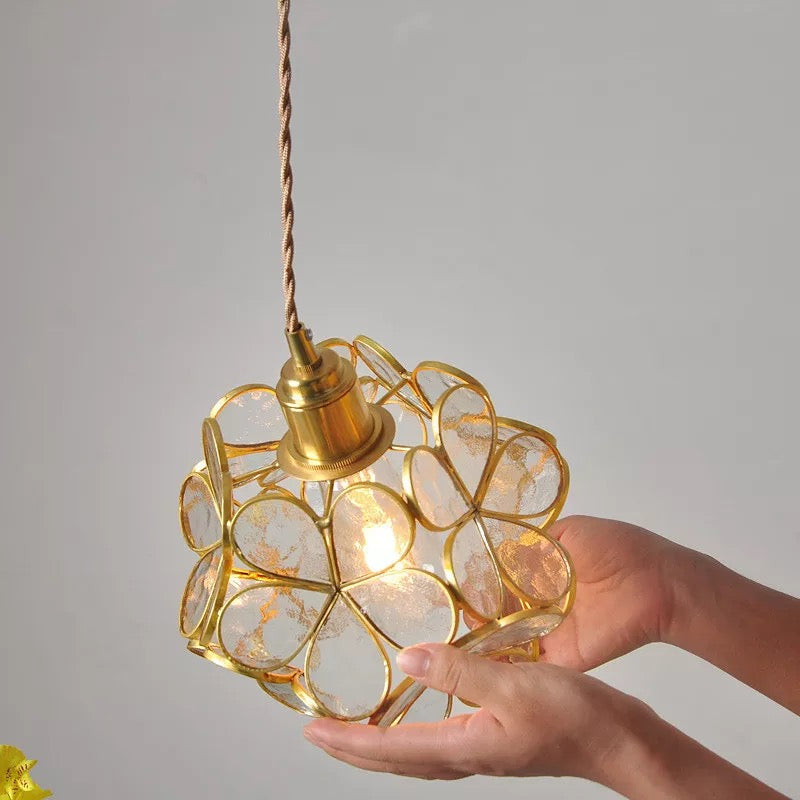 Nova Bloom Glass Pendant Light With Nordic Flower Design