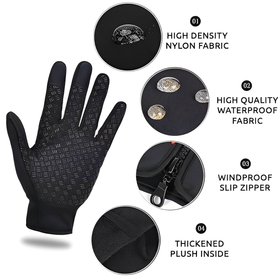 Thermally Insulated Winter Cycling Gloves For Men And Women