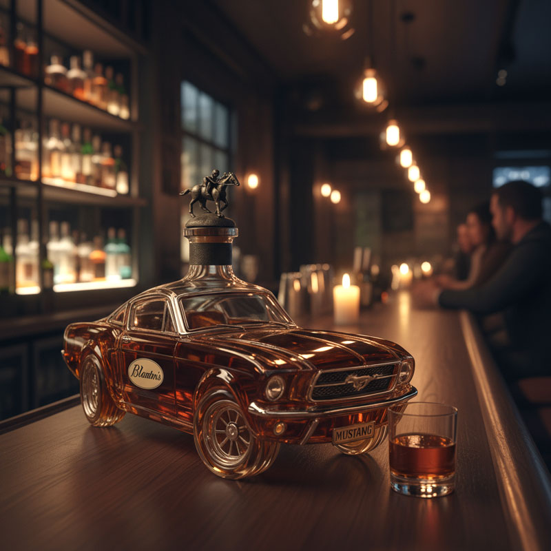 NovaCrest Stallion Inspired 3D Glass Whiskey Decanter For Home Bar