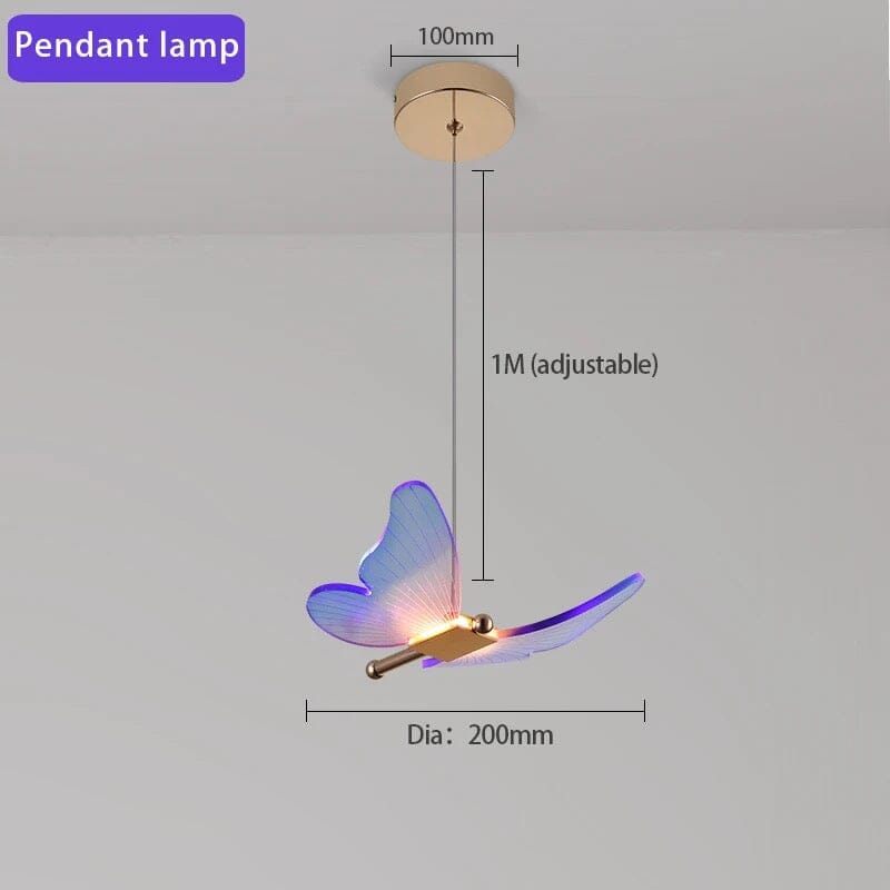 LED motýlí nástěnné světlo s jednoduchou instalací a přiloženým montážním materiálem