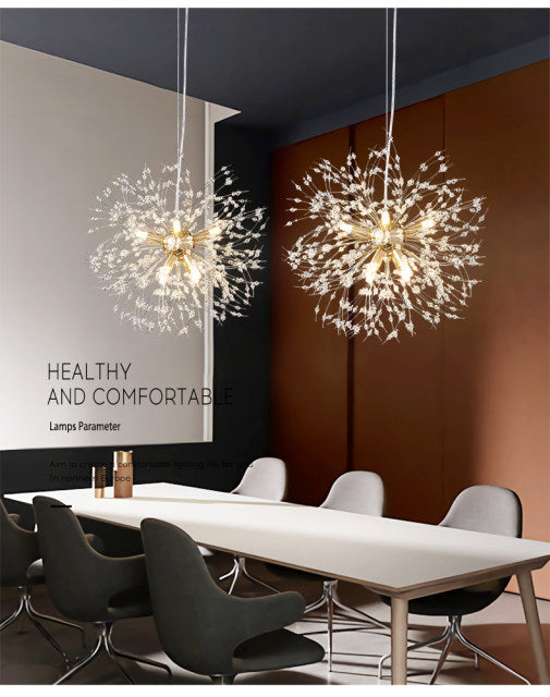 Závěsná lampa AstraLume Dandelion Crystal s nastavitelnou výškou