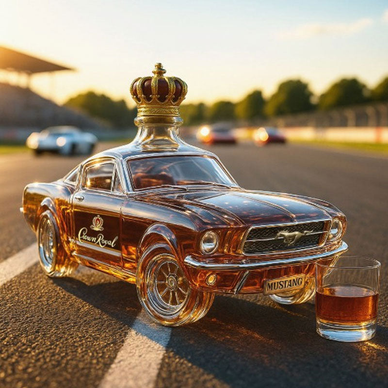 NovaCrest Stallion Inspired 3D Glass Whiskey Decanter For Home Bar
