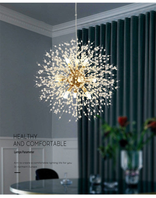 Závěsná lampa AstraLume Dandelion Crystal s nastavitelnou výškou