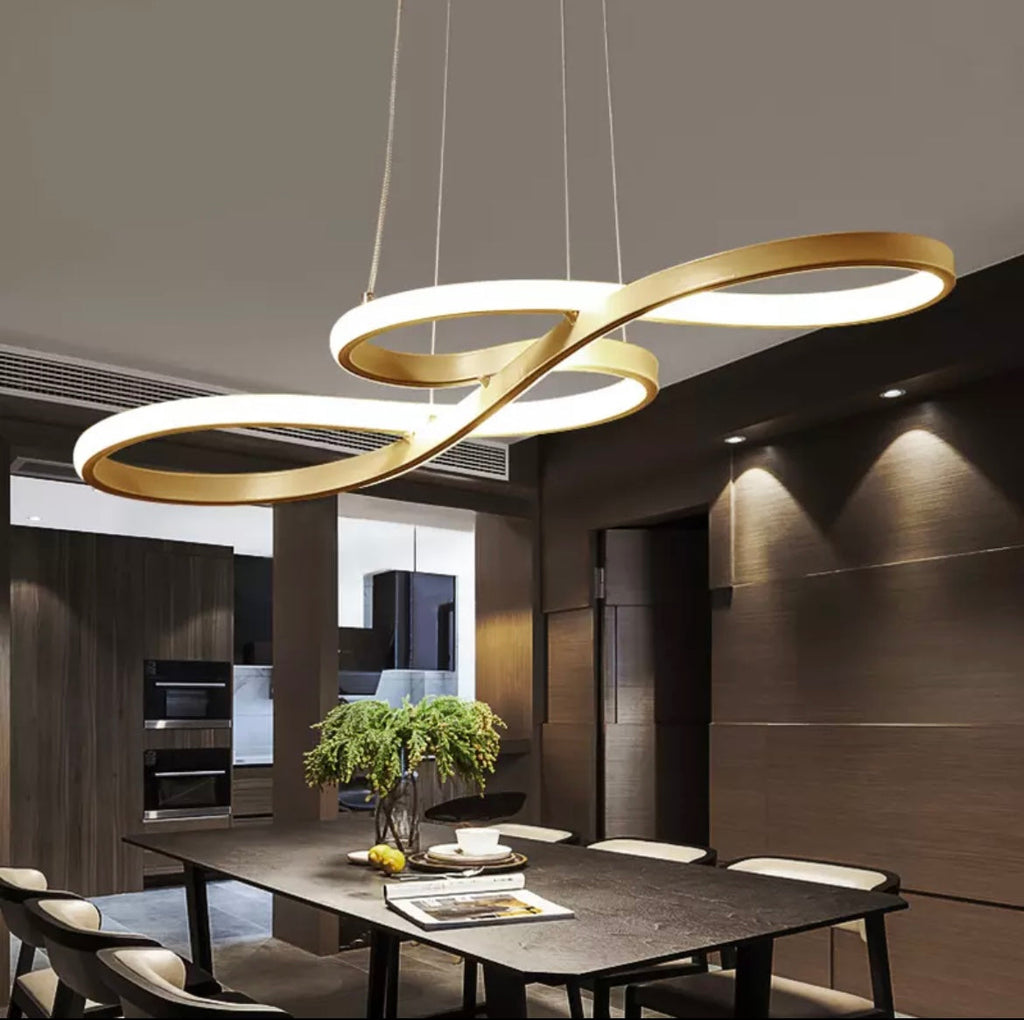 Nordic Inspired Creative Pendant Lamp in Aluminium Finish