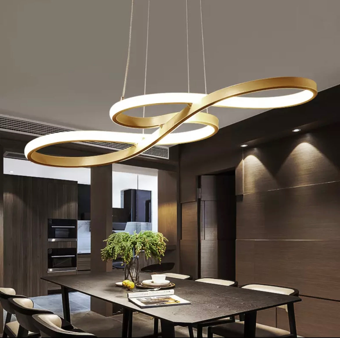 Nordic Inspired Creative Pendant Lamp in Aluminium Finish
