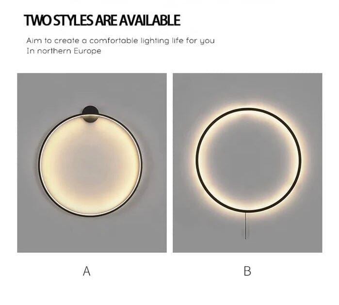 Eclipse kulaté LED nástěnné svítidlo včetně montážní sady