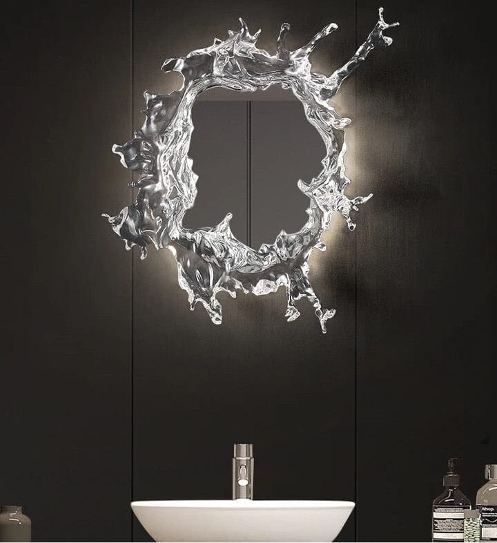 چراغ دیواری آینه‌ای LED ضدآب DriftGlow با پاشش آب