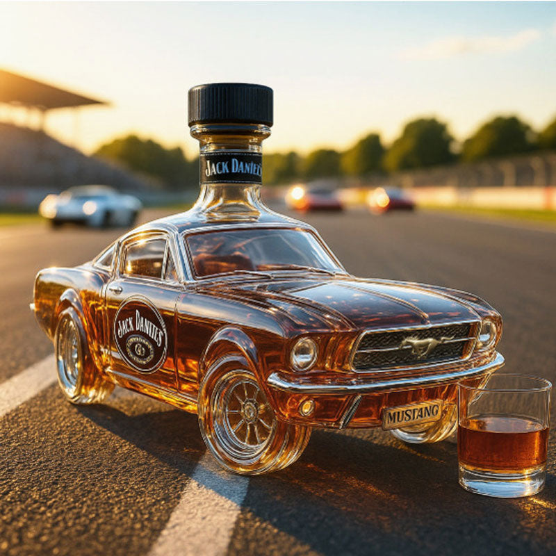 NovaCrest Stallion Inspired 3D Glass Whiskey Decanter For Home Bar
