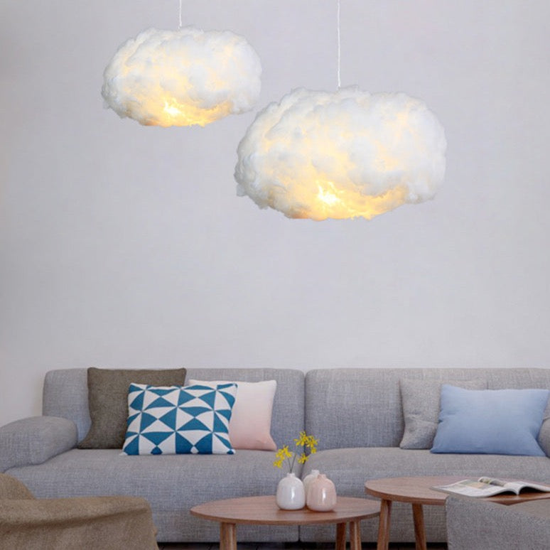 Cirrus Cloud Cotton taklampe med diffusert varmt lys