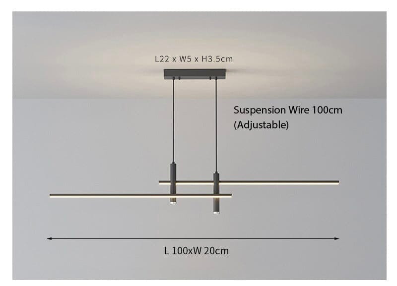 Aurelian Duo Pendelleuchte mit globalem 90 bis 260 V Anschluss und zwei LED-Schirmen