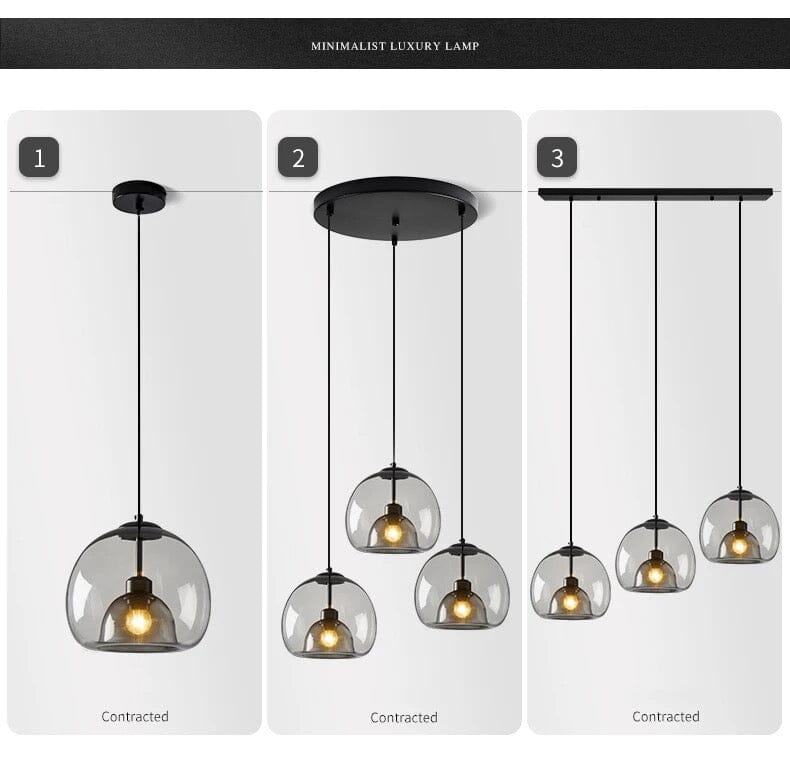 Závěsné skleněné lampy Lyris pro moderní kuchyně a koupelny