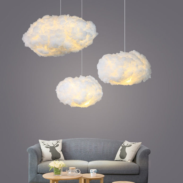 Cirrus Cloud Cotton taklampe med diffusert varmt lys