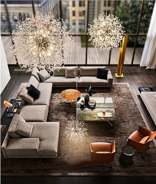 Závěsná lampa AstraLume Dandelion Crystal s nastavitelnou výškou