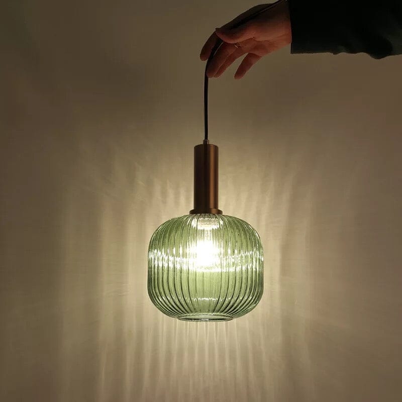Astrae Nordic Fluted Glass Pendant Lights for Modern Rooms