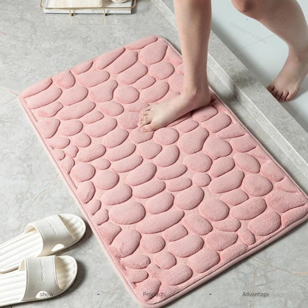 Covoraș versatil pentru podea TerraLuxe cu model în relief de piatră cubică