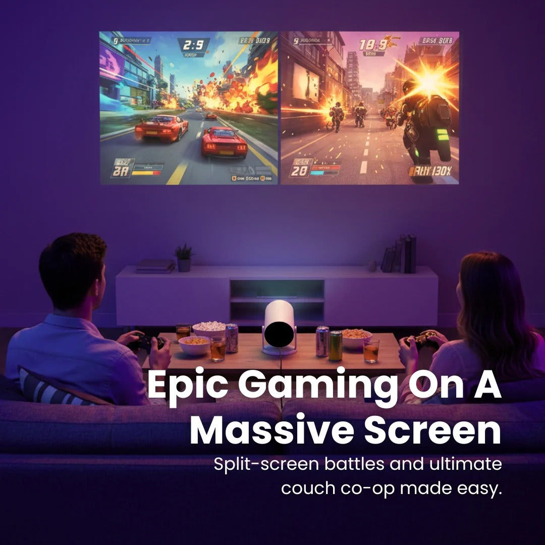 NovaBeam Portable Projector With Adjustable Stand And Built-In Speaker