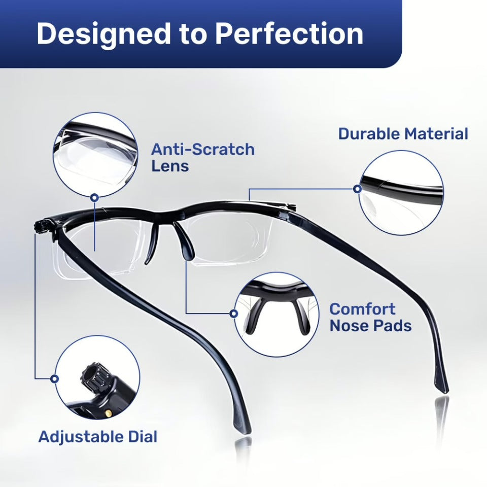 OptiFlex Adjustable Focus Glasses For Reading And Driving