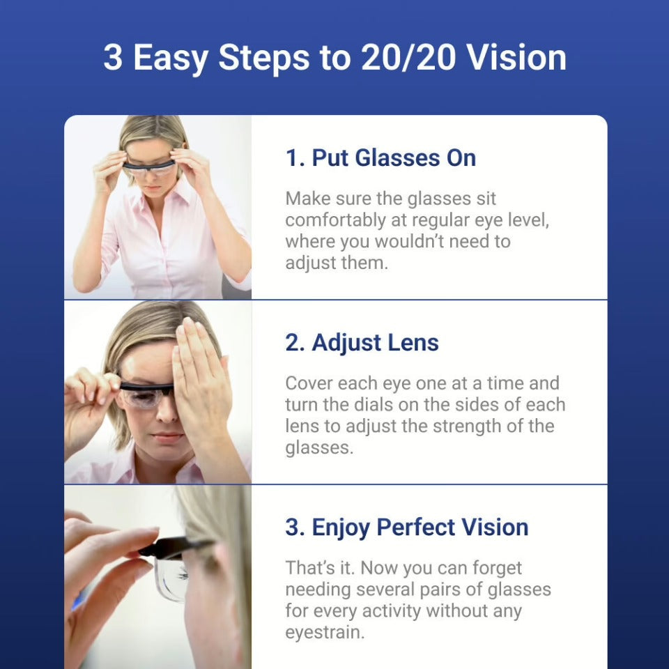 OptiFlex Adjustable Focus Glasses For Reading And Driving