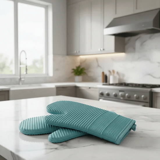 TempGuard Pro Guanti da Forno Antiscivolo in Silicone per Massima Protezione dal Calore
