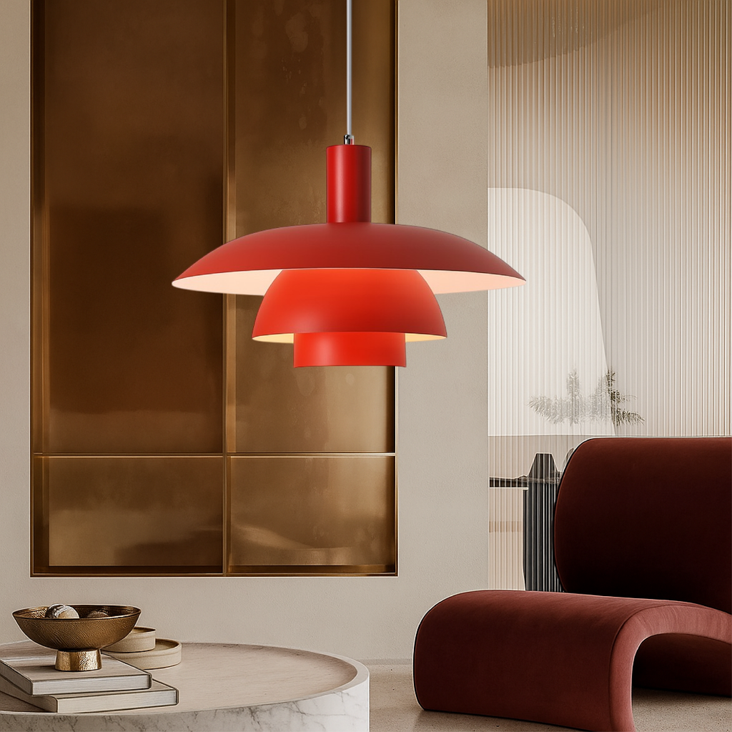 Nordis závěsná lampa dánského stylu do jídelny a obývacího pokoje