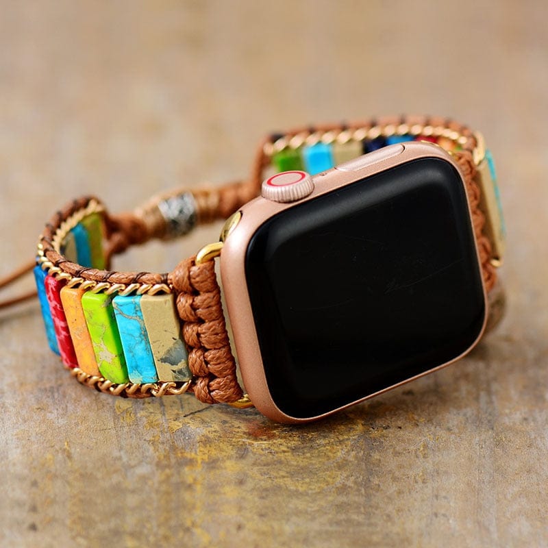 NovaWeave Boho Apple Watch Wrap Band Handmade Bracelet With Spiritual Energy