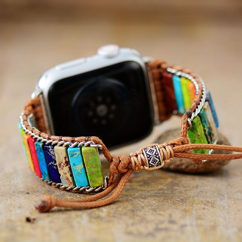 NovaWeave Boho Apple Watch Wrap Band Handmade Bracelet With Spiritual Energy