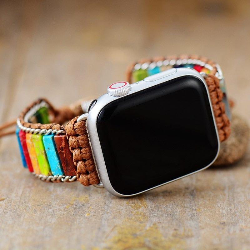 NovaWeave Boho Apple Watch Wrap Band Handmade Bracelet With Spiritual Energy