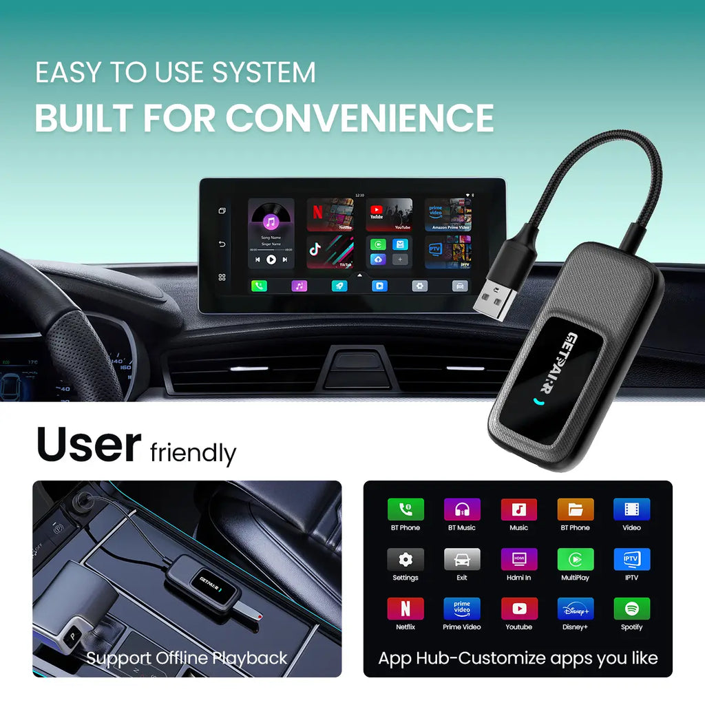 NovaLink Wireless CarPlay and Android Auto Adapter With App Hub