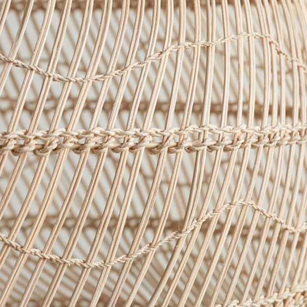 Lunaro Rattan Ceiling Light With Natural Bamboo Texture