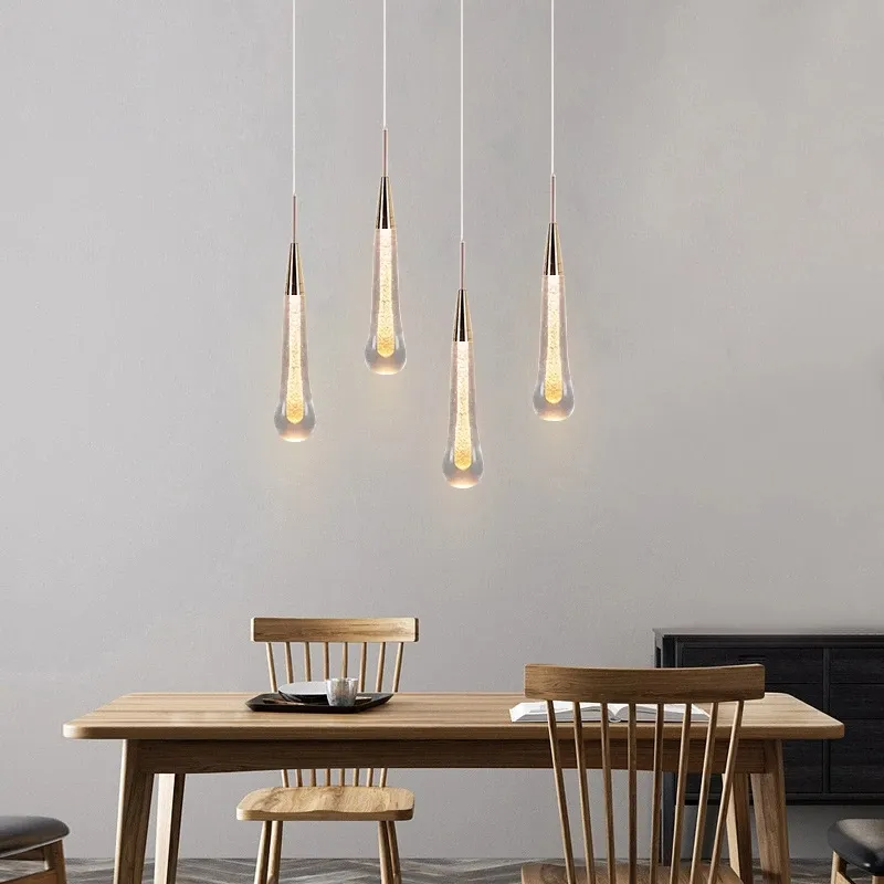 Aurelle | Lampadario a Goccia di Vetro per Soggiorni e Sale da Pranzo