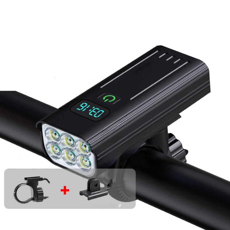 NovaGlide X 5000 Lumen Bike Light With 12 LEDs And USB-C Rechargeable Battery