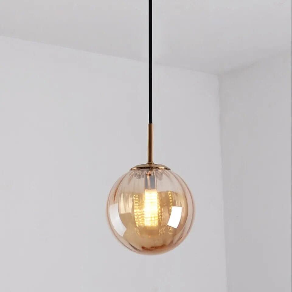 Luma Glas Kuglelampe, Elegant Stemningslys til Soveværelser og Spisestuer
