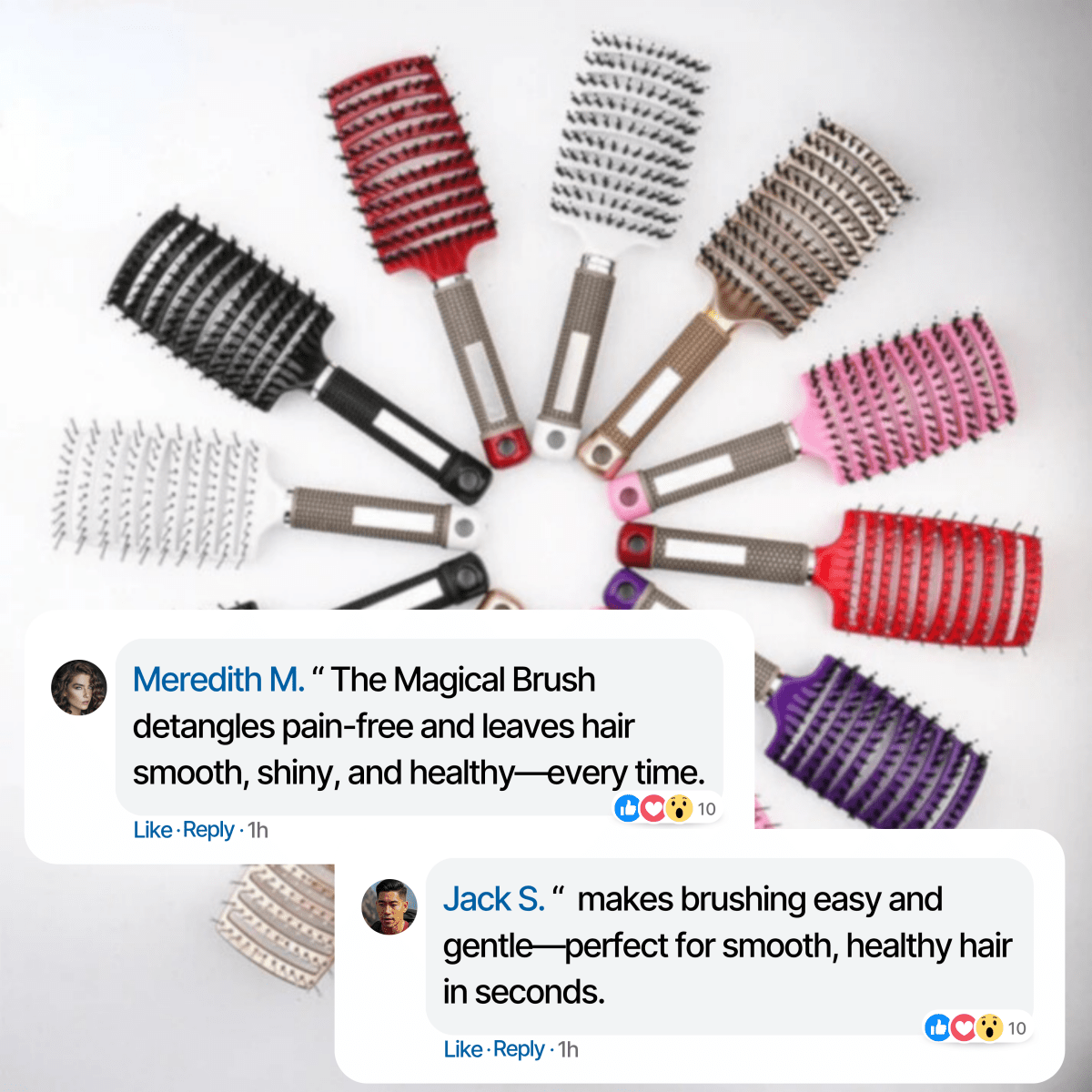LumenGlide Painless Detangling Brush for Smooth and Shiny Hair