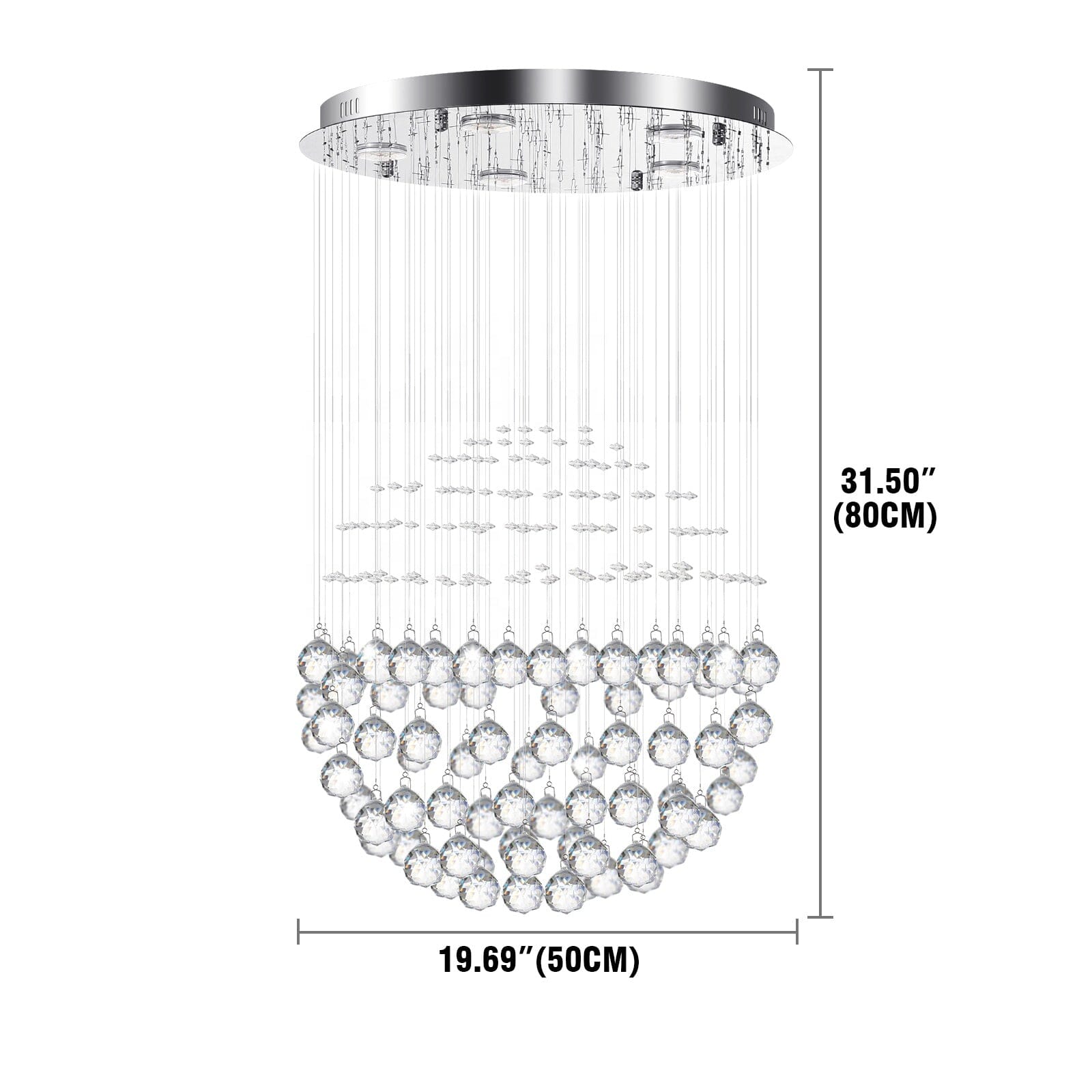 Asterra Crystal Raindrop Chandelier For Modern Living