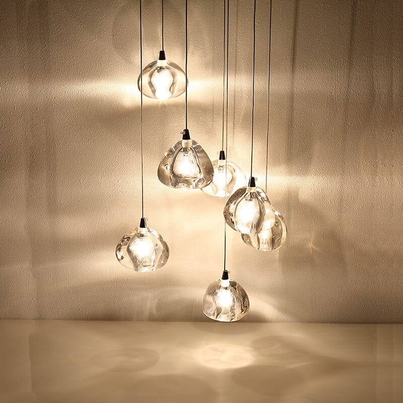 Lumenry Kristall-Treppenhaus-Kronleuchter Modernes LED-Beleuchtungssystem