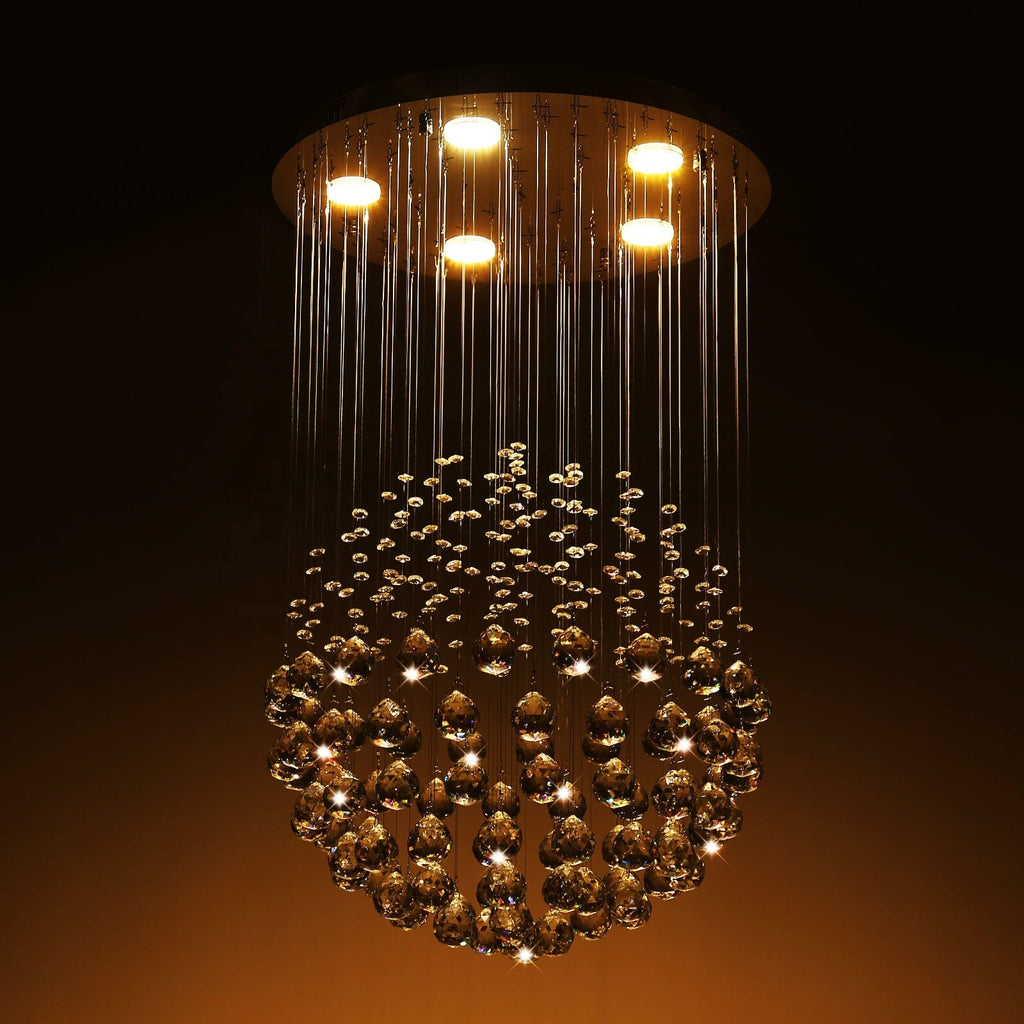 Asterra Crystal Raindrop Chandelier For Modern Living
