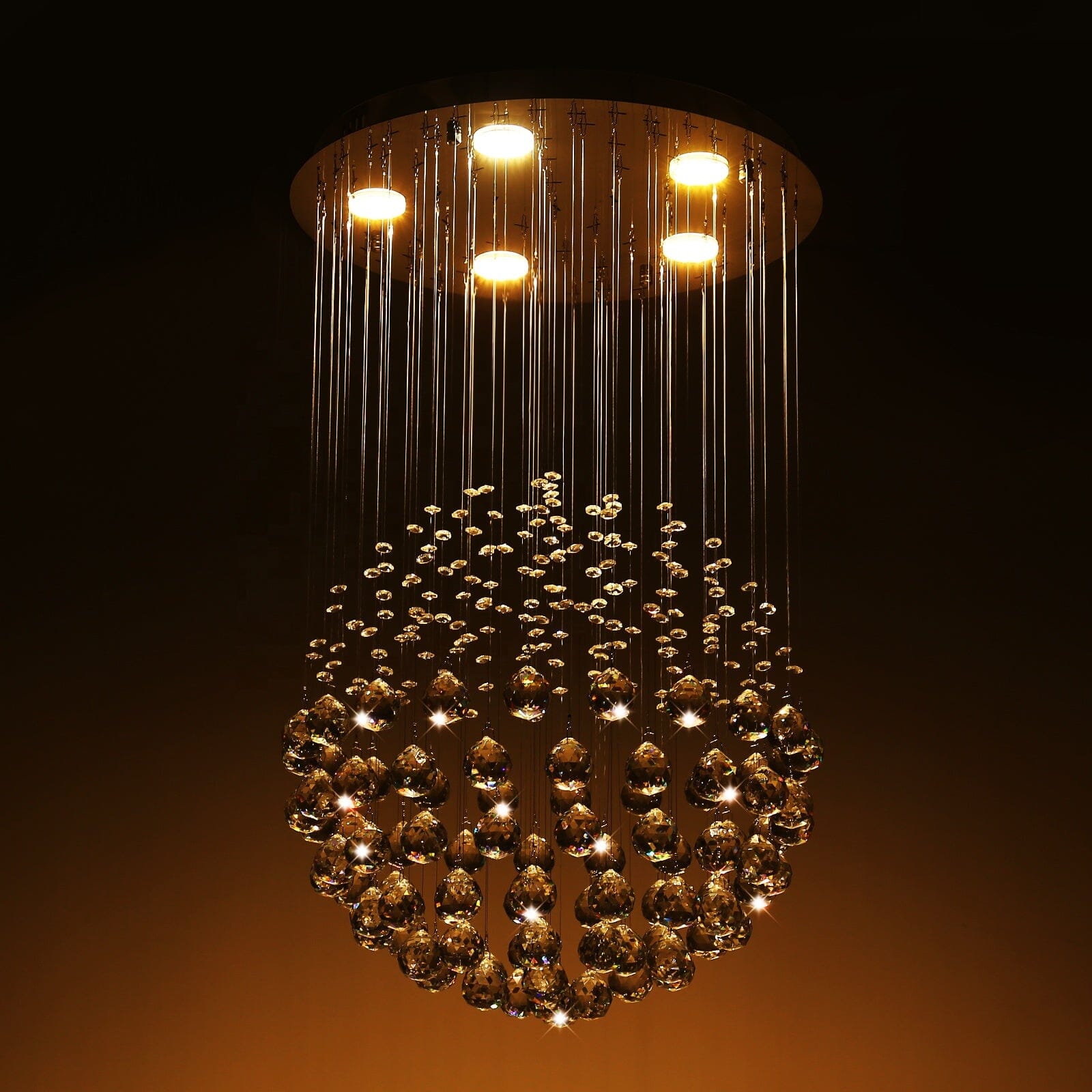 Asterra Crystal Raindrop Chandelier For Modern Living